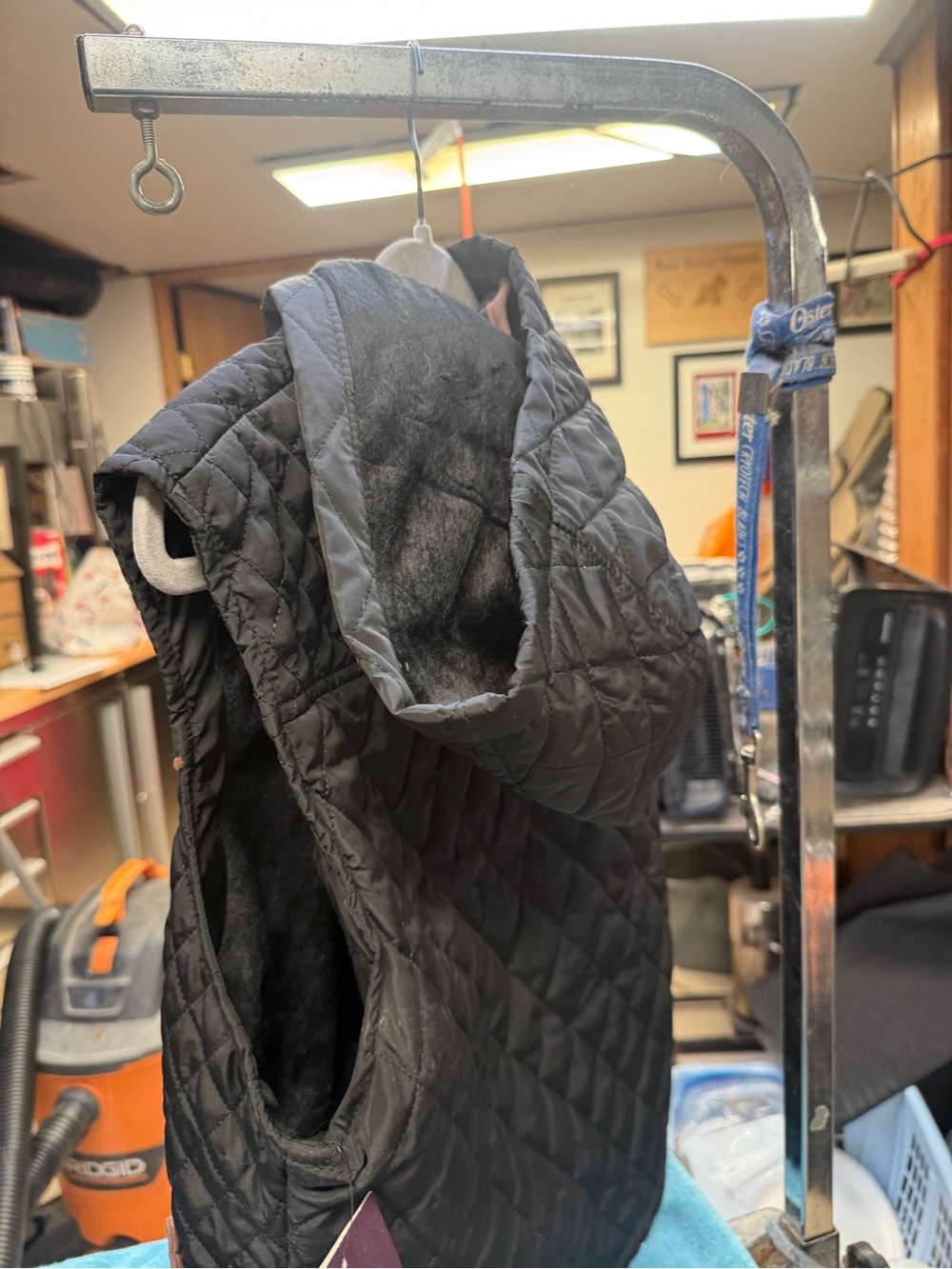 Gloria Vanderbilt Black Quilted Hooded Vest
